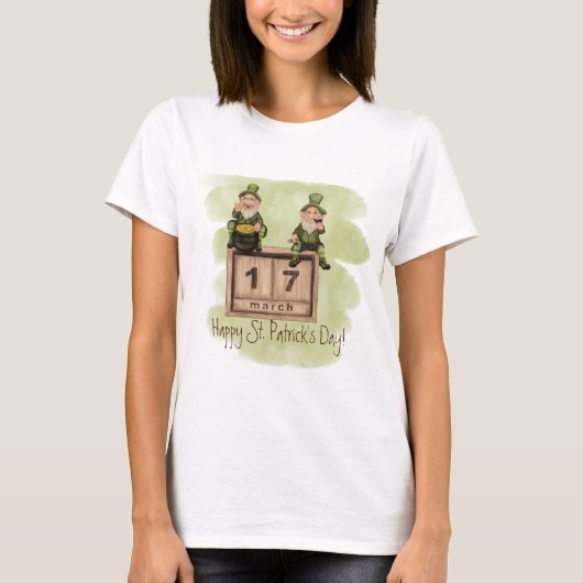 Whimsical Leprechauns St. Patrick's Day T-shirt (Voorkant)