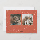 Whimsical Lettered Christmas Holly Feestdagenkaart (Achterkant)