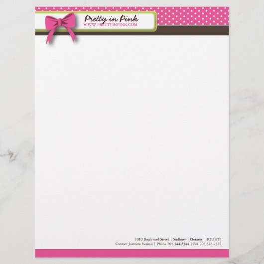 Whimsical Letterhead Persoonlijk Briefhoofd (Voorkant)