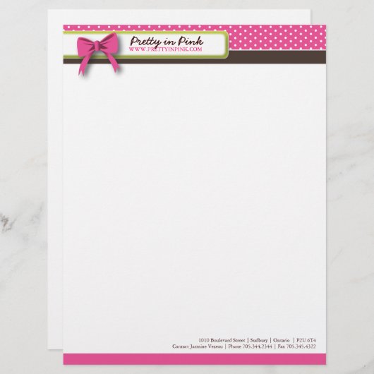 Whimsical Letterhead Persoonlijk Briefhoofd (Voorkant / Achterkant)