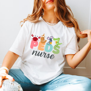 Whimsical Leuke dieren ontwerp voor kinderverpleeg T-shirt