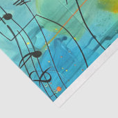 Whimsical levendig gekleurd meisje dansen decoupag tissuepapier (Detail)