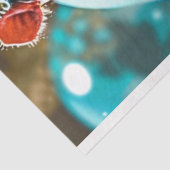 Whimsical Levendige Foto Hippo en Bubble Decoupage Tissuepapier (Detail)