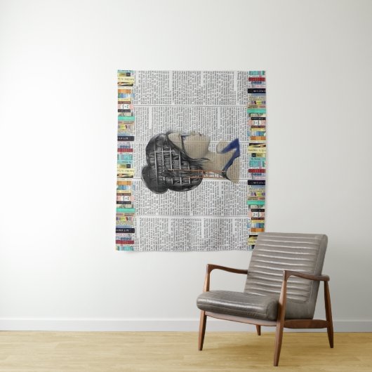 Whimsical Lezen Nook Tapestry Wandkleed (In situ)