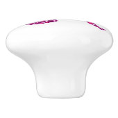 Whimsical libelle roze geïnkte kunst deurknop keramische knop (Zijkant)