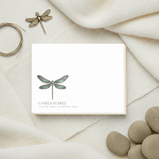 Whimsical Libelle Salie Groen ID1310 Post-it® Notes