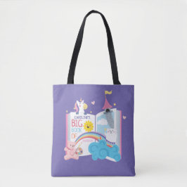 Whimsical Library Book Canvas tas