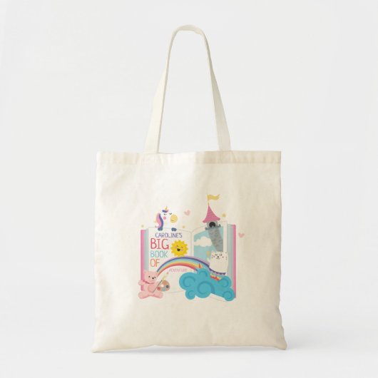 Whimsical Library Book Canvas tas (Voorkant)