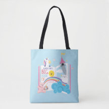 Whimsical Library Book Canvas tas