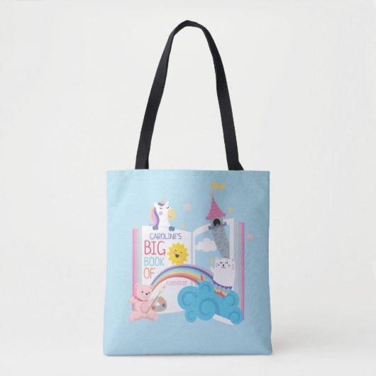 Whimsical Library Book Canvas tas (Voorkant)