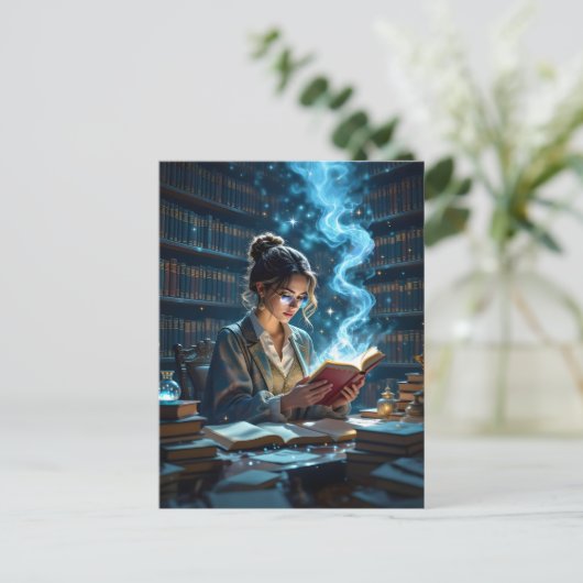 Whimsical Library - een gevoel van verwondering op Briefkaart (Staand voorkant)