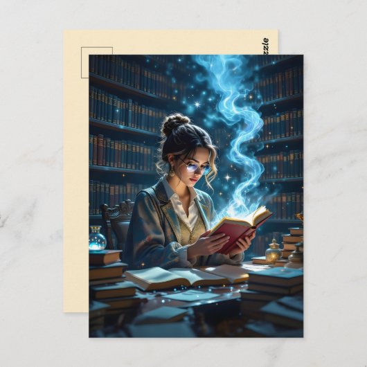 Whimsical Library - een gevoel van verwondering op Briefkaart (Voorkant / Achterkant)