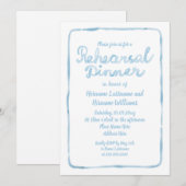 Whimsical licht blauw eenvoudig Lijst repetitie di Kaart (Voorkant / Achterkant)