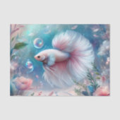 Whimsical Licht Roze Betta Vis Decoupage Tissuepapier (Voorkant)