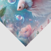 Whimsical Licht Roze Betta Vis Decoupage Tissuepapier (Detail)