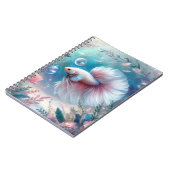 Whimsical Licht Roze Betta Vis Notitieboek (Linkerzijde)