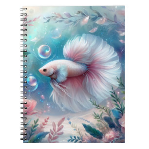 Whimsical Licht Roze Betta Vis Notitieboek