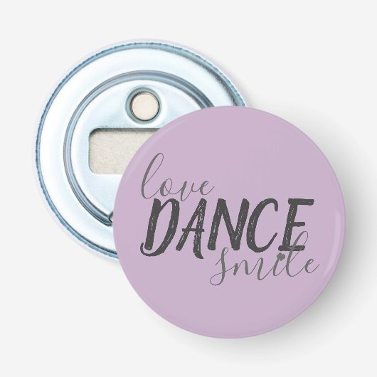 whimsical LIEFDE DANS GLIMLACH | Button Flesopener (Voorkant)