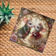 Whimsical liefde gepersonaliseerde muis paar bruil