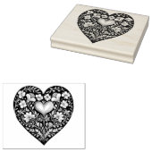 Whimsical liefde: Gouache Valentijn harten Rubberstempel (Gestempeld)