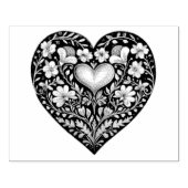 Whimsical liefde: Gouache Valentijn harten Rubberstempel (Afrduk)