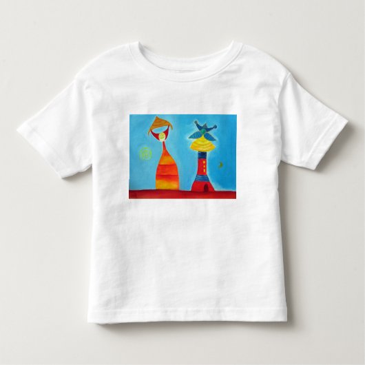 Whimsical Liefde Kunst Peuter Fijne Jersey T-shirt (Voorkant)