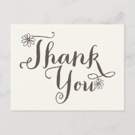 Whimsical lieve madeliefjes meisje verjaardag dank briefkaart