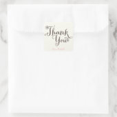 Whimsical lieve madeliefjes meisje verjaardag dank vierkante sticker (Tas)