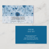 Whimsical Light Blue Floral Elegant Event Planner Visitekaartje (Voorkant / Achterkant)