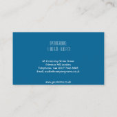 Whimsical Light Blue Floral Elegant Event Planner Visitekaartje (Achterkant)