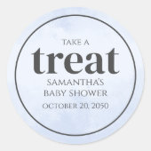 Whimsical Light Blue Water Summer Pool Party Treat Ronde Sticker (Voorkant)