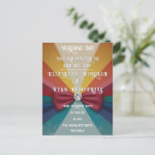 "Whimsical Light Pink Wedding Invitations Sparkles Briefkaart (Staand voorkant)