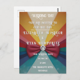 "Whimsical Light Pink Wedding Invitations Sparkles Briefkaart