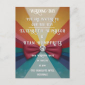 "Whimsical Light Pink Wedding Invitations Sparkles Briefkaart (Voorkant)