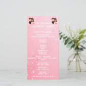 Whimsical Light Pink Wedding sprankelende programm (Staand voorkant)