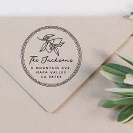 Whimsical Lijst Citroennaam & Terugkeeradres Rubberstempel