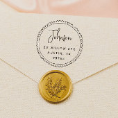 Whimsical Lijst Script Naam Return Adres Rubberstempel