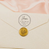 Whimsical Lijst Script Naam Return Adres Rubberstempel