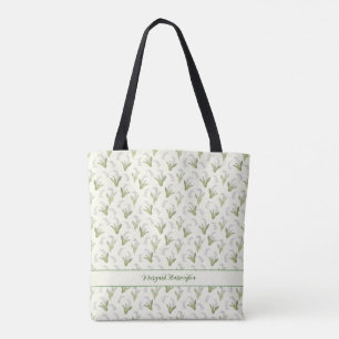 Whimsical Lily of the Valley mei Verjaardag Bloem Tote Bag
