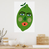 Whimsical Lime Art Poster (Keuken)