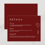 Whimsical Line Roos Detail Enclosure Card Kaart (Voorkant / Achterkant)