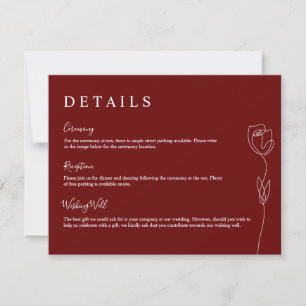 Whimsical Line Roos Detail Enclosure Card Kaart