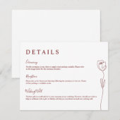 Whimsical Line Roos Detail Enclosure Card Kaart (Voorkant / Achterkant)