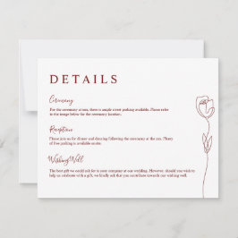 Whimsical Line Roos Detail Enclosure Card Kaart