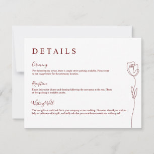 Whimsical Line Roos Detail Enclosure Card Kaart