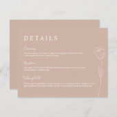 Whimsical Line Roos Detail Enclosure Card Kaart (Voorkant / Achterkant)