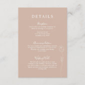 Whimsical Line Roos Details Enclosure Card Informatiekaartje (Voorkant)