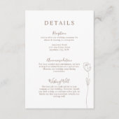 Whimsical Line Roos Details Enclosure Card Informatiekaartje (Voorkant)
