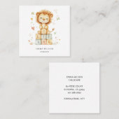 Whimsical Lion Cub Kinderopvang Visitekaartje (Voorkant / Achterkant)