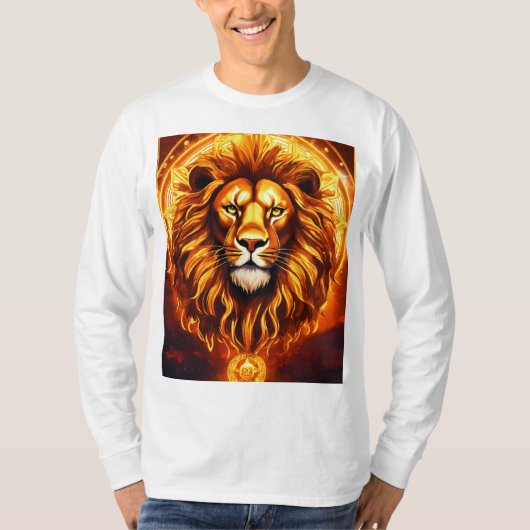 Whimsical Lion Dreamscape T-shirt (Voorkant)